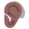 Ear with Hearing Aid- Medium-Dark Skin Tone emoji on Microsoft